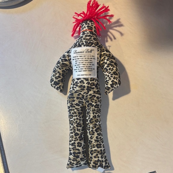 Dammit Doll Leopard Print Stress Toy - Picture 4 of 4